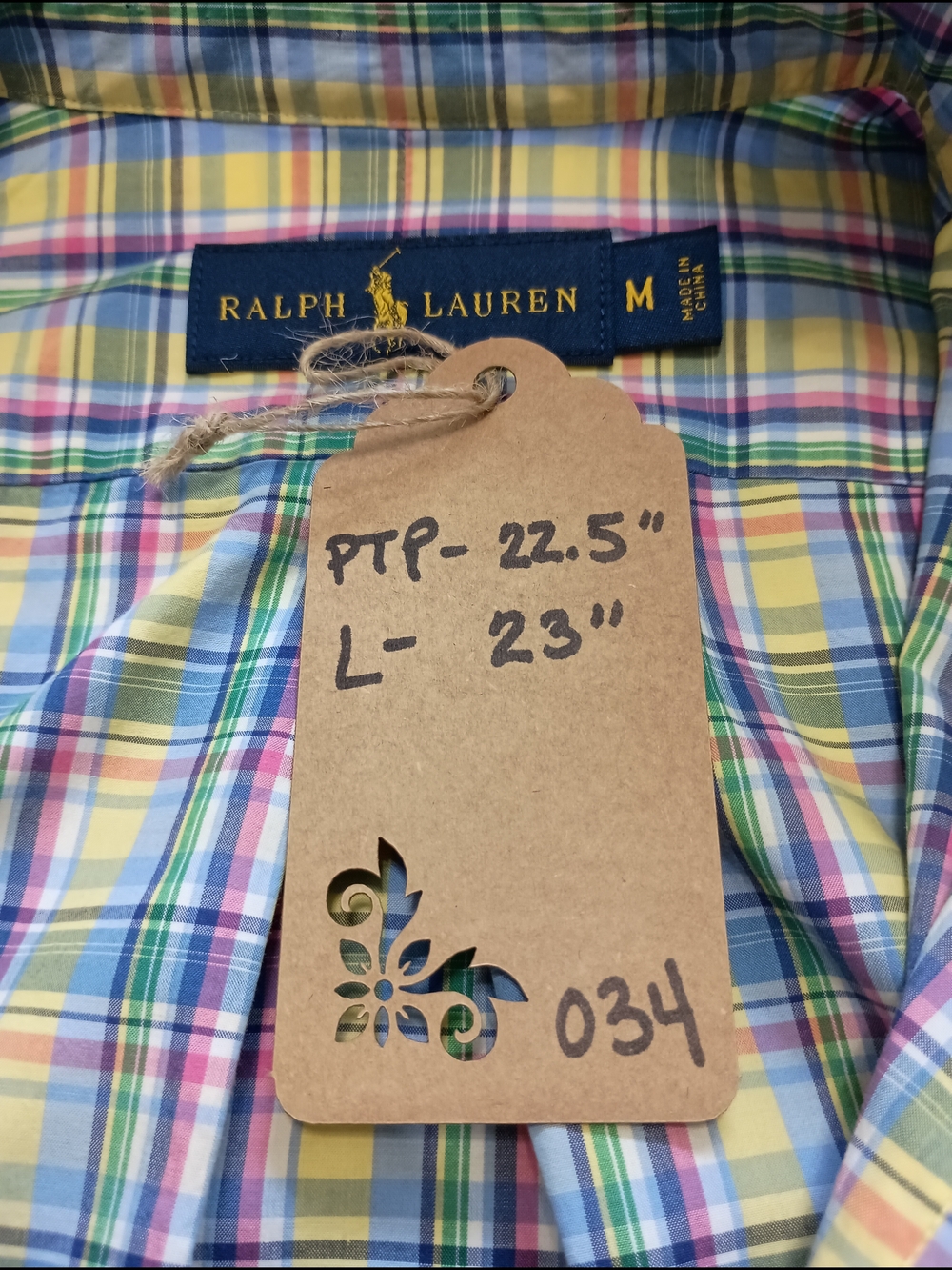 Upcycled Women's Ralph Lauren Ruffled Collar Shirt - Picture 7 of 7